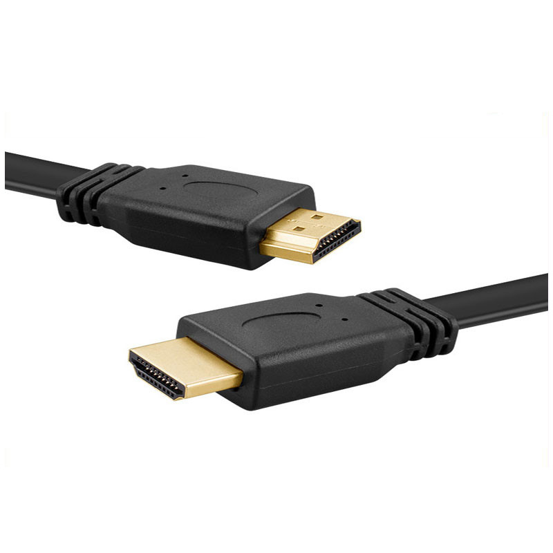 Amewire 14+1 Good Copper Clad Steel Ultra Thin Long Gold HDMI Cord Flat Slim Ribbon HDMI To HDMI Kabel 2m 5m10m 15m