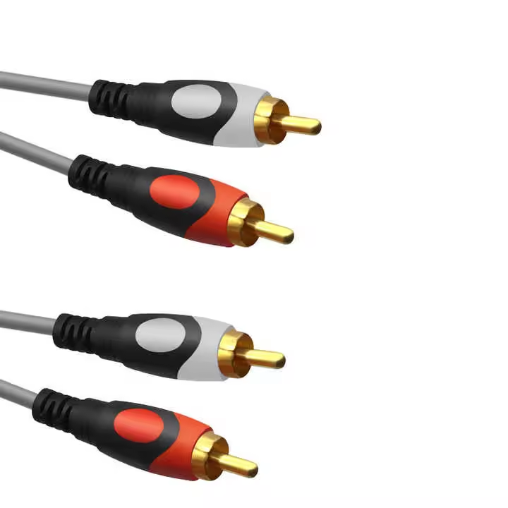 Amewire High Quality Dual 2RCA Male to 2 RCA Male Audio Cable Stereo For DVD TV CD Sound Amplifier