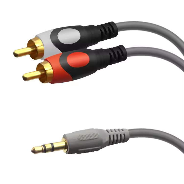 Amewire High Quality 3.5mm Male to 2 RCA Audio Stereo Y Splitter Cable for Edifer Home Theater DVD Headphone