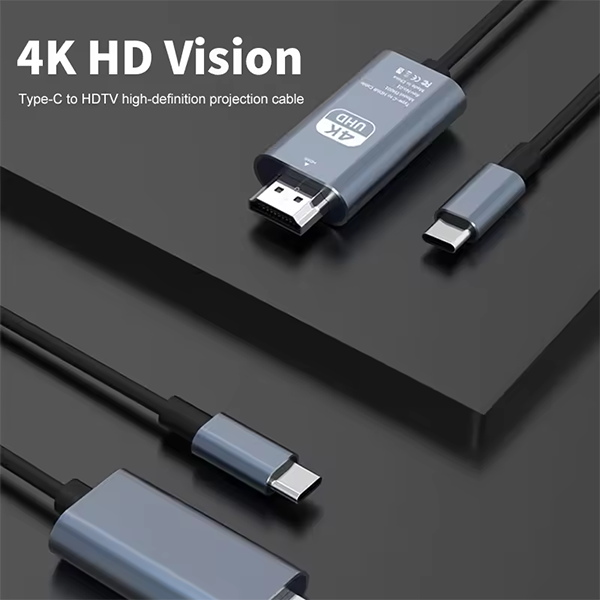 Amewire High Quality VCOM Digital Converter USB C cable aluminum UHD 4K 60Hz Type C to HDMI High-Definition Video Cable