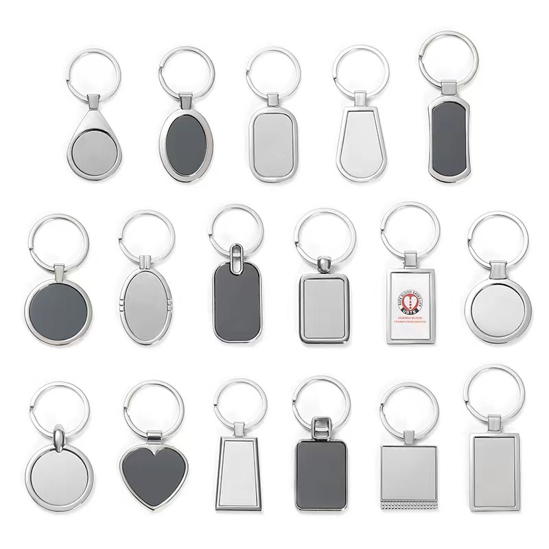 Factory Wholesale Double Side Blank Custom Logo Keychain