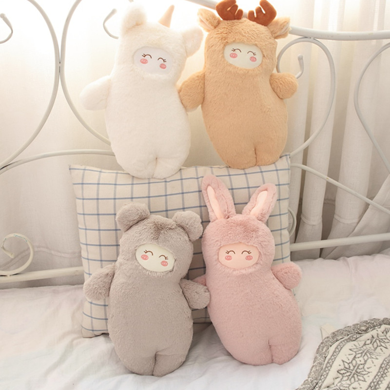 Phong cách mới Nhà máy Trung Quốc Thêm Logo Bán buôn Deer Bear Unicorn Rabbit Plush Toy Đệm
