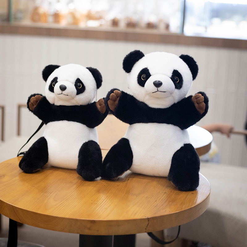 Customized Cute Push Panda Backpa...