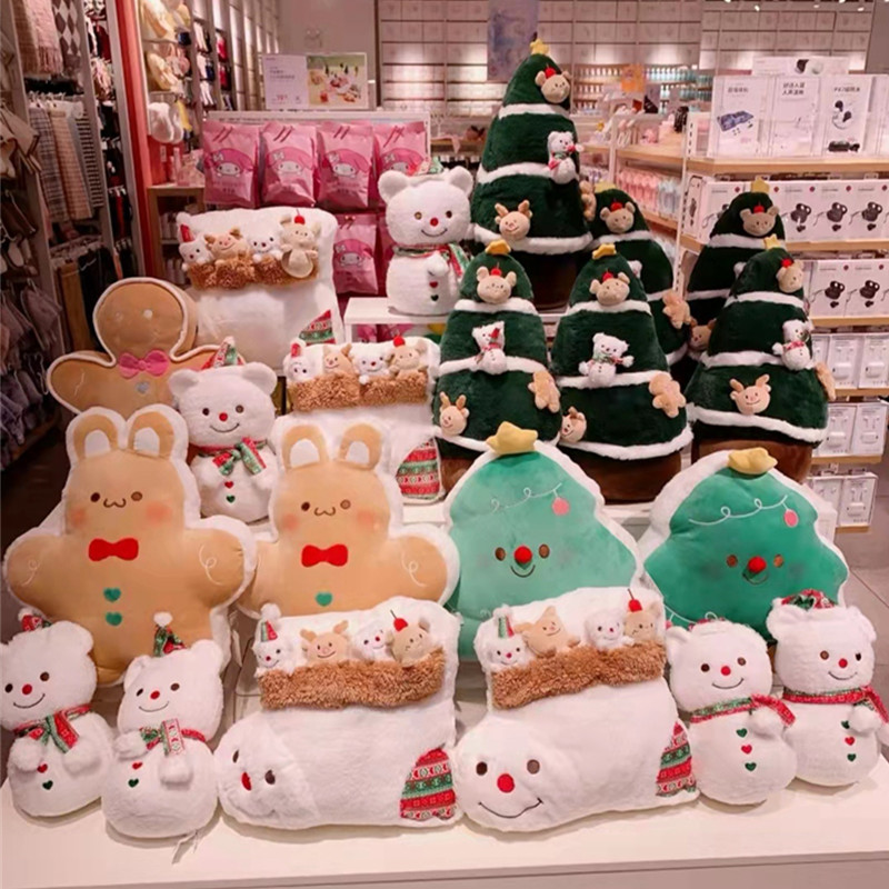 Đáng Yêu Giáng Sinh Sang Trọng Bánh Gừng Người Cây Giáng Sinh Mềm Nhồi Bông Bánh Gừng Thỏ Nhà Máy Trung Quốc Cung Cấp