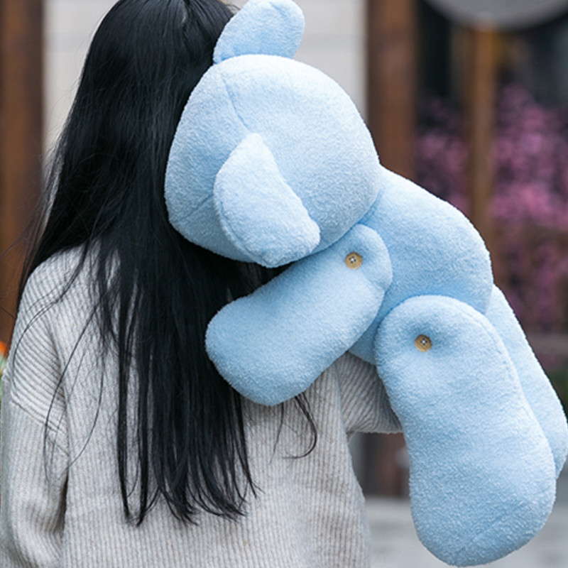 뜨거운 인기 Huggable 따뜻한 크림 단추 관절 테디 베어 소녀 생일 선물