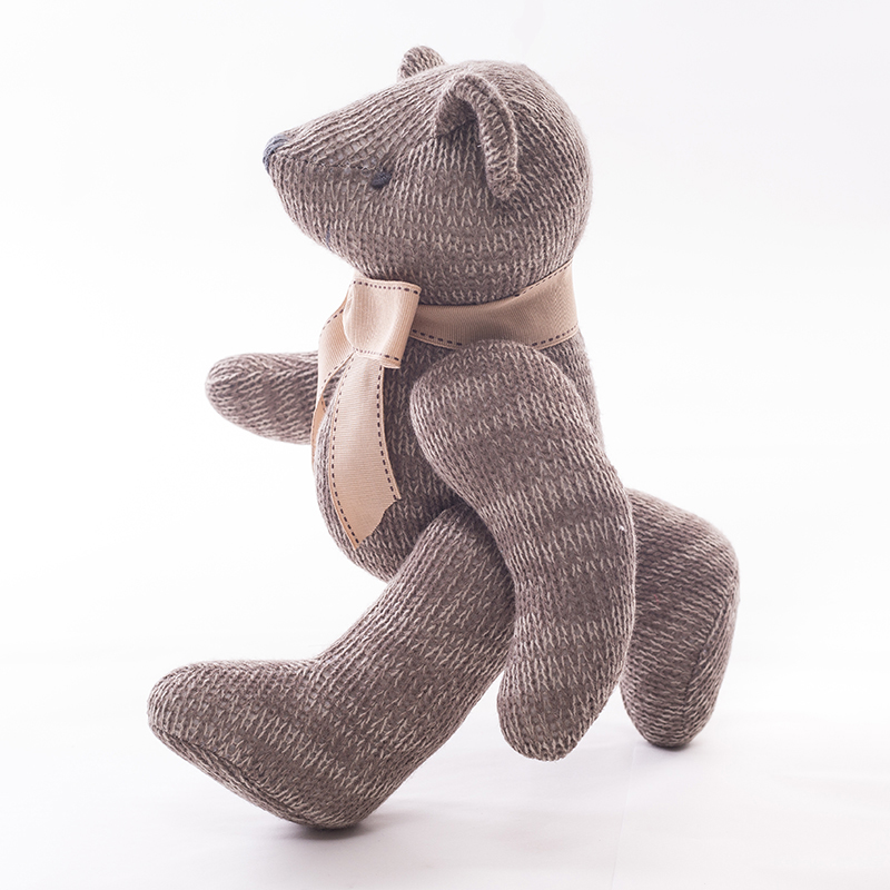 Groothandel schattig ontwerp gebreide teddybeer gehaakte knuffels verbonden teddybeer voor Valentijnsdag