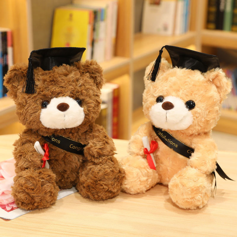 Bestverkopende kleine teddyberen in bulk Leuke knuffelpluche afstudeerteddybeer voor afstudeerstudenten