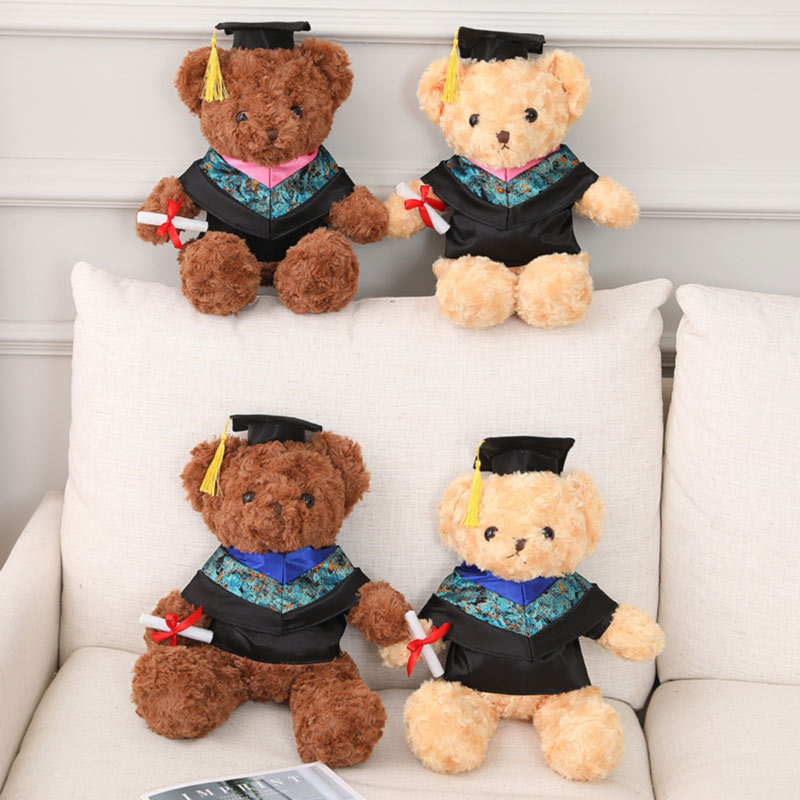 최고 등급의 봉제 인형 귀중한 봉제 동물 귀하의 자녀를 위한 곰 졸업식 만들기