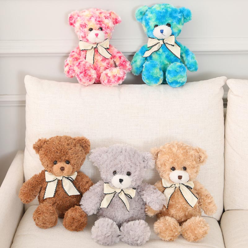Dekoratives Zuhause Bunte gerenderte Plüschbären Großhandel günstige Kuscheltiere Plüsch-Teddybär für Kinder