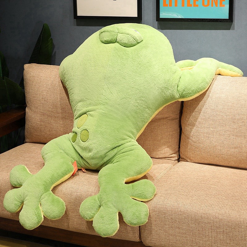 Wholesale New Design Big Giant Plush Soft Stuffed Frog For Living Room 6