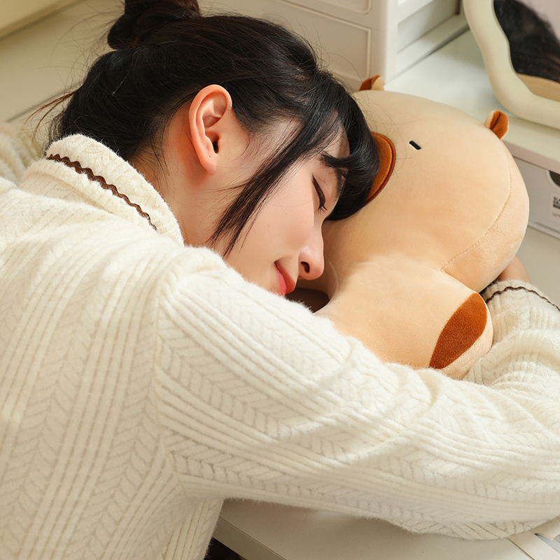 Μαξιλάρι ύπνου σε σχήμα Capybara για μαθητές και ξεκούραση γραφείου 4