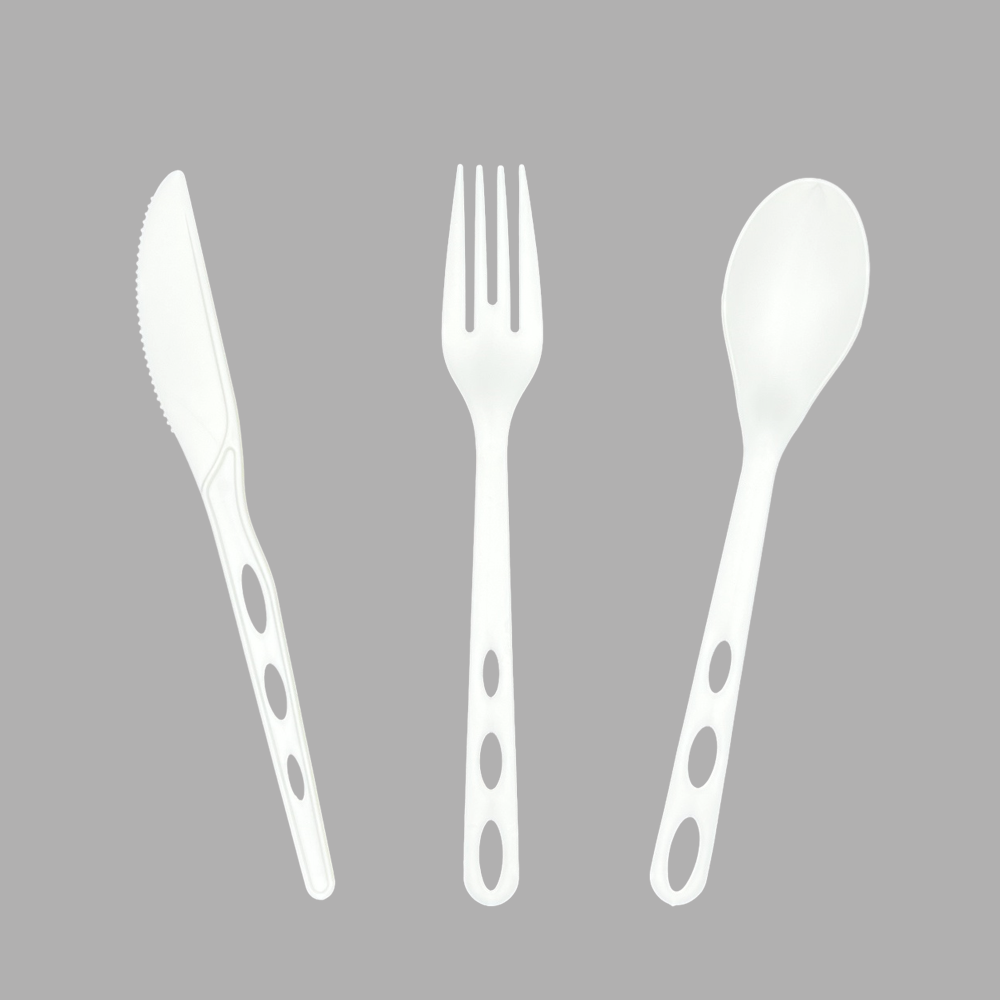 New arrivals SY-09-FO 7.1inch/180mm Natural biodegradable bulk CPLA fork heavy-duty series CPLA cutlery