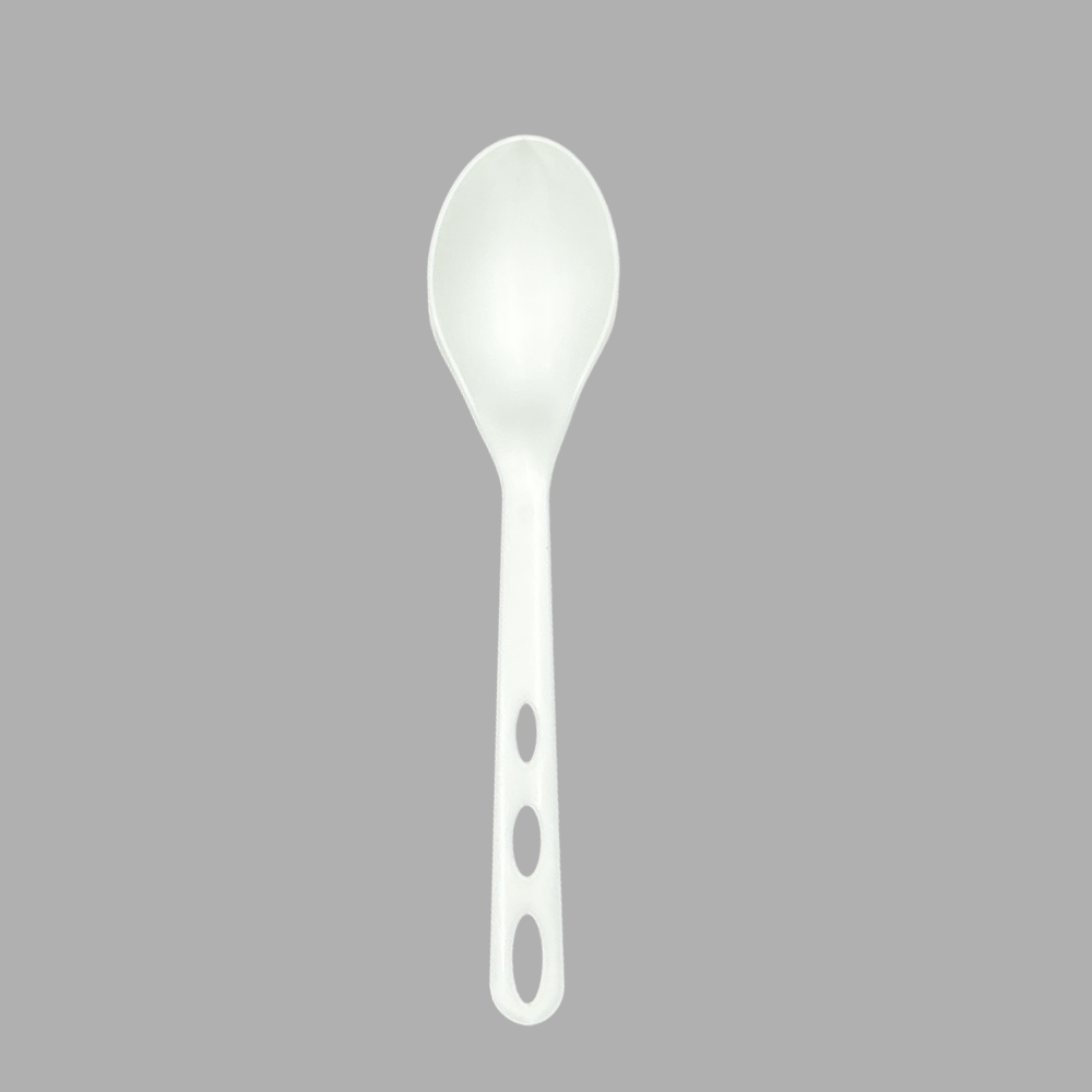 New arrivals SY-08-SP 6.2inch/157mm compostable spoon light-weight disposable biodegradable cutlery CPLA spoons
