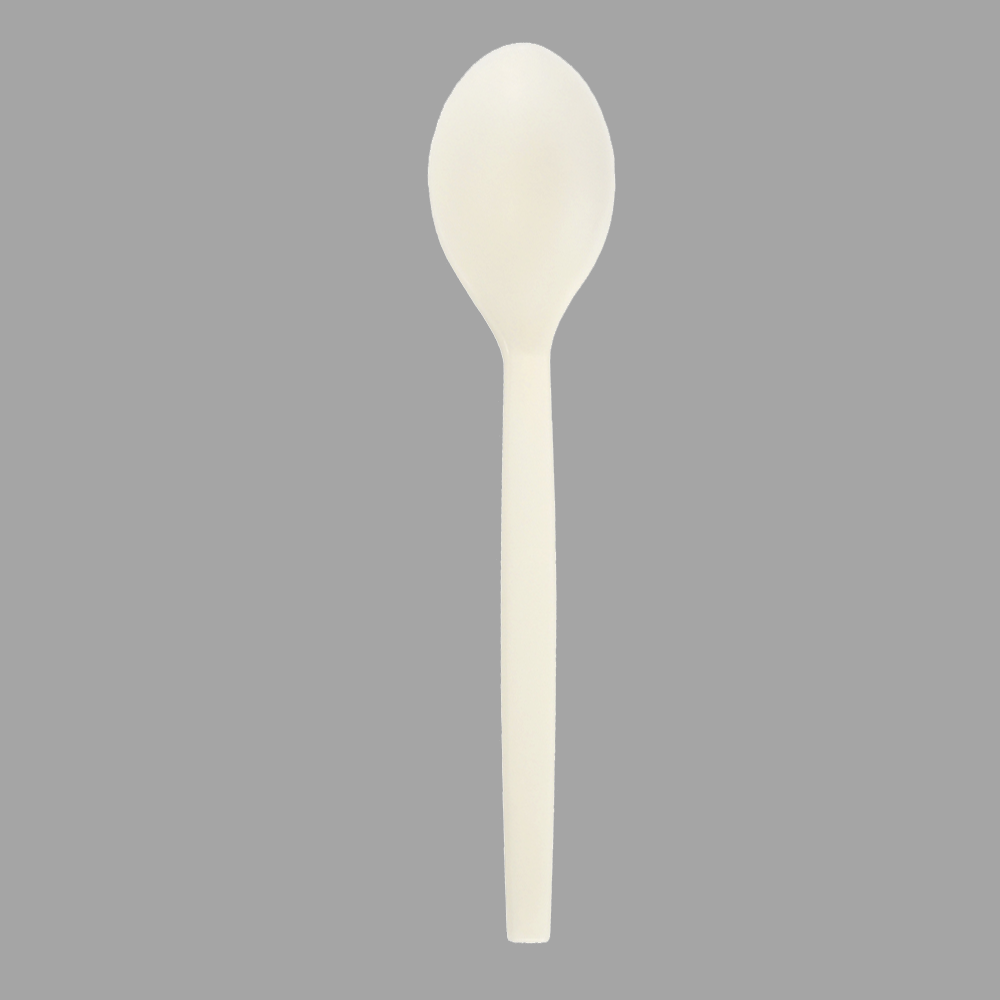 Quanhua SY-03-SP, 6.75inch/171mm(± 2 mm) PSM spoon, CornStarch eating utensils 