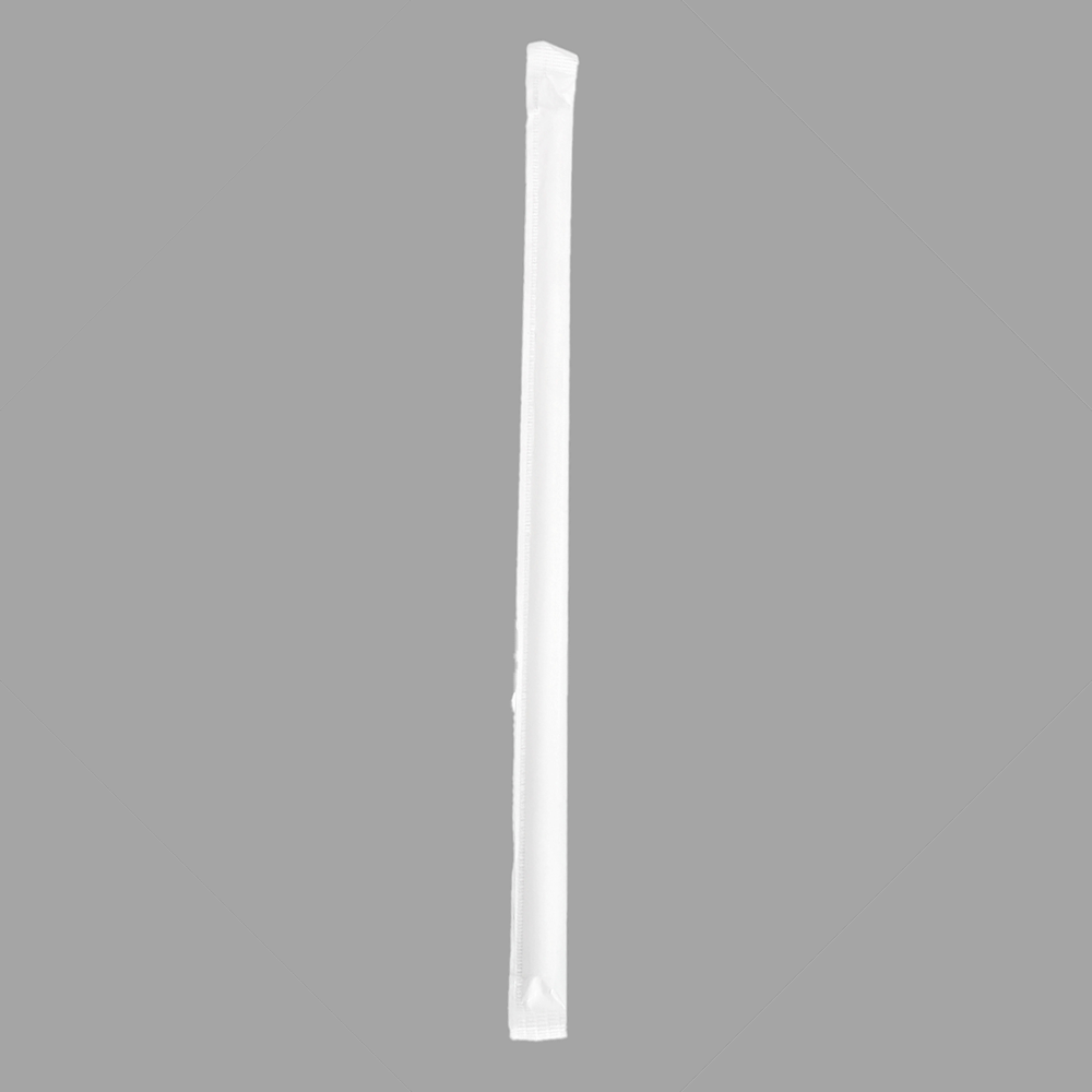 QH-ST-5-I Φ5 x 200 mm Individually Wrapped Biodegradable PLA drinking straw.