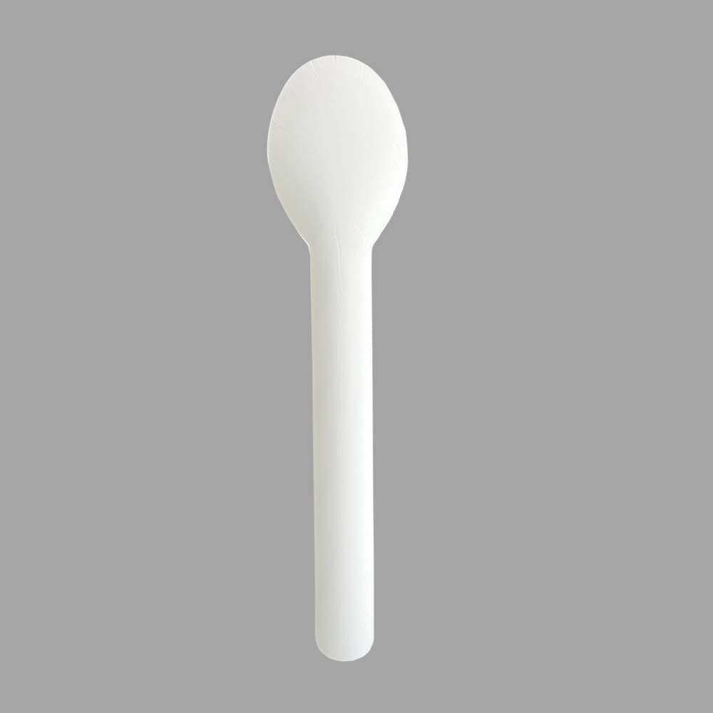 Quanhua SY-FB-6-SP, 6.2inch/158mm Eco-friendly Paper Spoon in bulk packaging