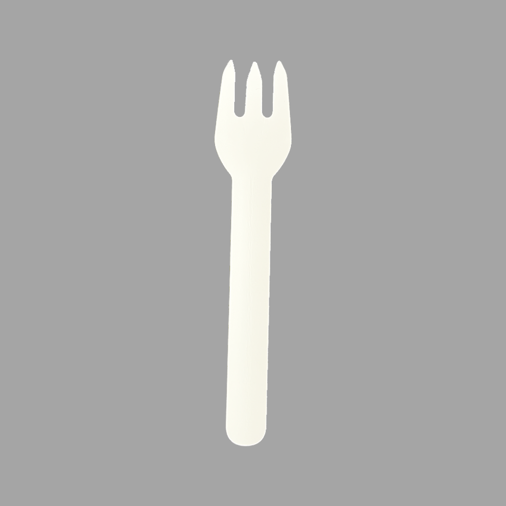 Quanhua SY-FB-6-FO, 6.2inch/158mm Eco-friendly Paper Fork in bulk packaging