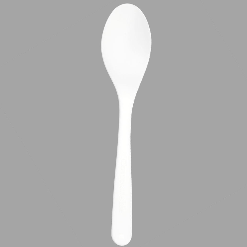 SY-18-TS Tea Spoon, CPLA tasting spoon 114mm/4.5 inch in bulk packages