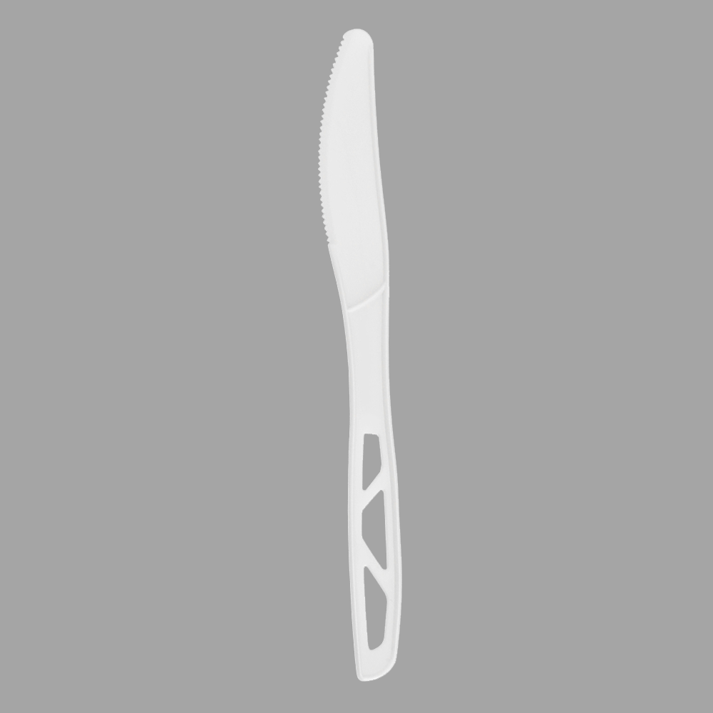 Quanhua SY-017-KN, nóż CPLA 6,85 cala/174 mm, jednorazowe, przyjazne dla środowiska, biodegradowalne naczynie.