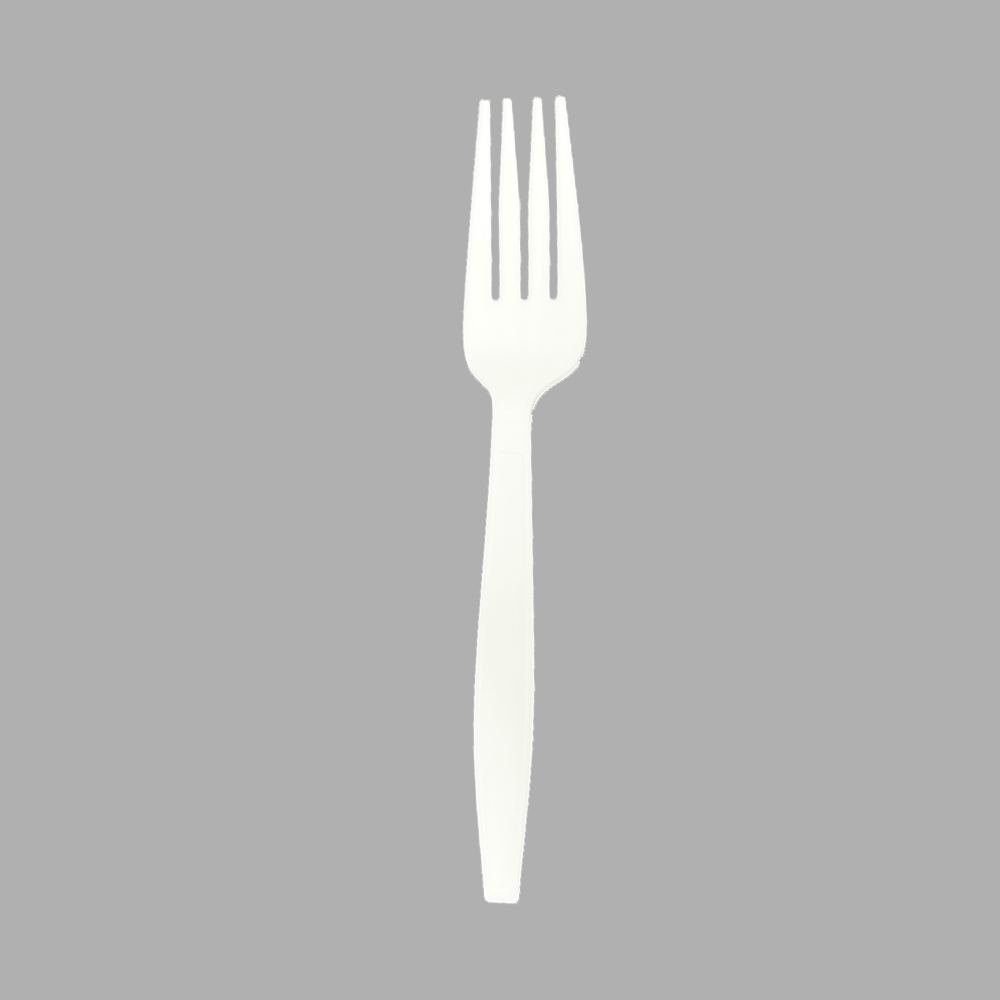 SY-15-FO BPI certified biodegradable & compostable CPLA forks 155mm/6.1 inch in bulk packages 