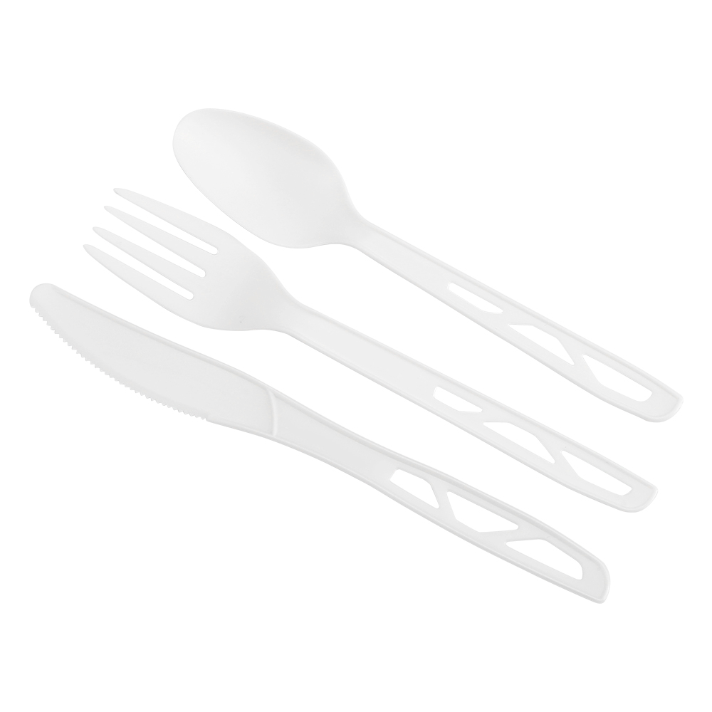 Quanhua SY-017-FKSN، CPLA چاقو فورڪ اسپون.  Disposable ECO دوستانه Biodegradable Cutlery Set.