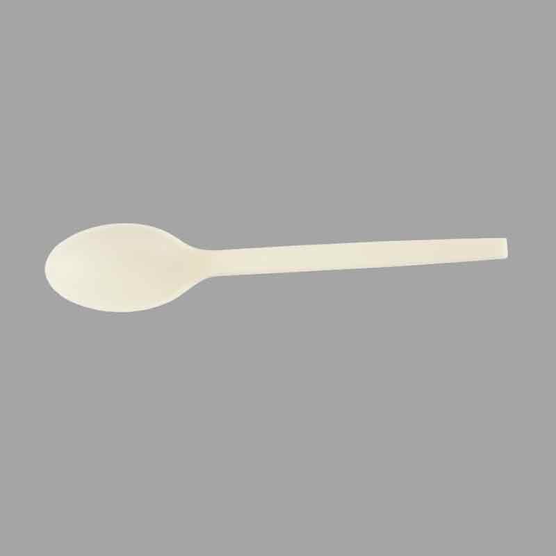 Quanhua SY-03-SP, colher PSM de 6,75 polegadas/171 mm (± 2 mm), utensílios para comer amido de milho