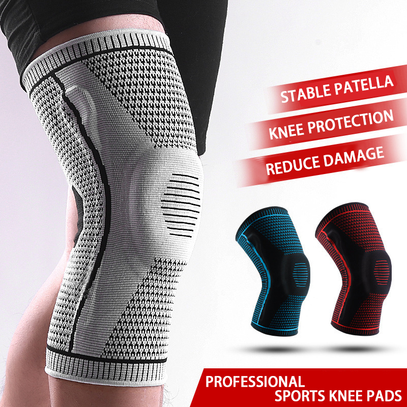 Športna zaščita za kolena Profesionalni košarkarski trak Podporna silikonska vzmetna podpora proti zdrsu Fitnes na prostem Zaščita za kolena po vrvi za skakanje