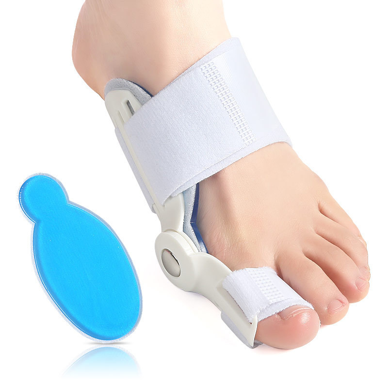 Big foot bone and toe ectropion correction device for thumb ectropion, with overlapping thumb and head separator for both male and female use day and night