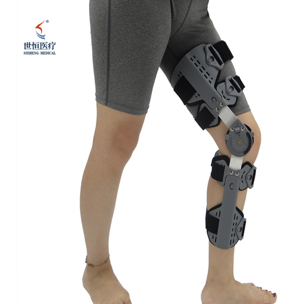 ខ្សែដៃចង្កេះដែលអាចលៃតម្រូវបាន ROM Knee Brace ACL Knee Orthosis Brace Supporter Unloader Orthopedic Knee Brace for Arthritis