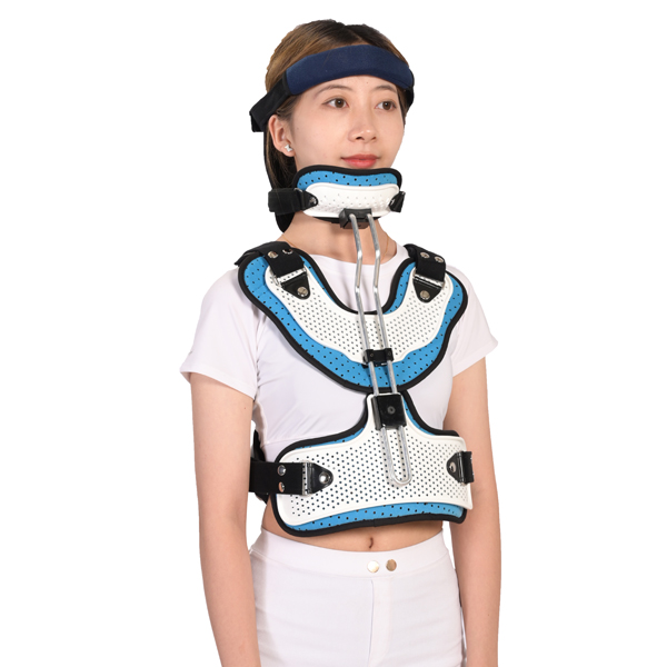 Adjustable head neck and chest orthosis Cervicothoracic orthosis for head and neck support Fracture fixation cervical spine device