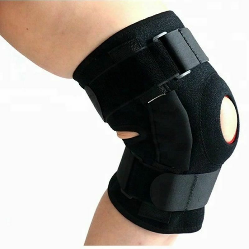 Knee brace with breathable holes and gel pad