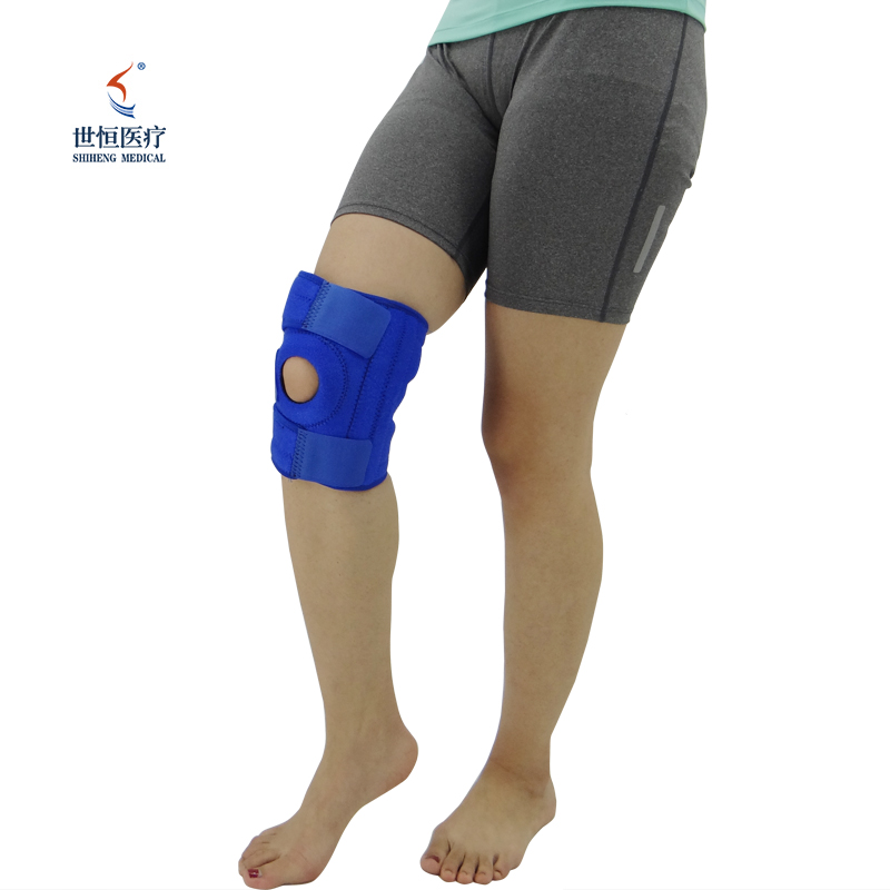 Sport knee brace with soft spring