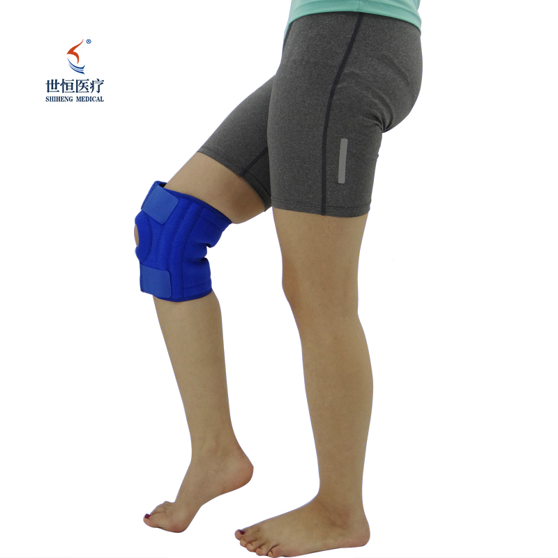 Sport knee brace with soft spring