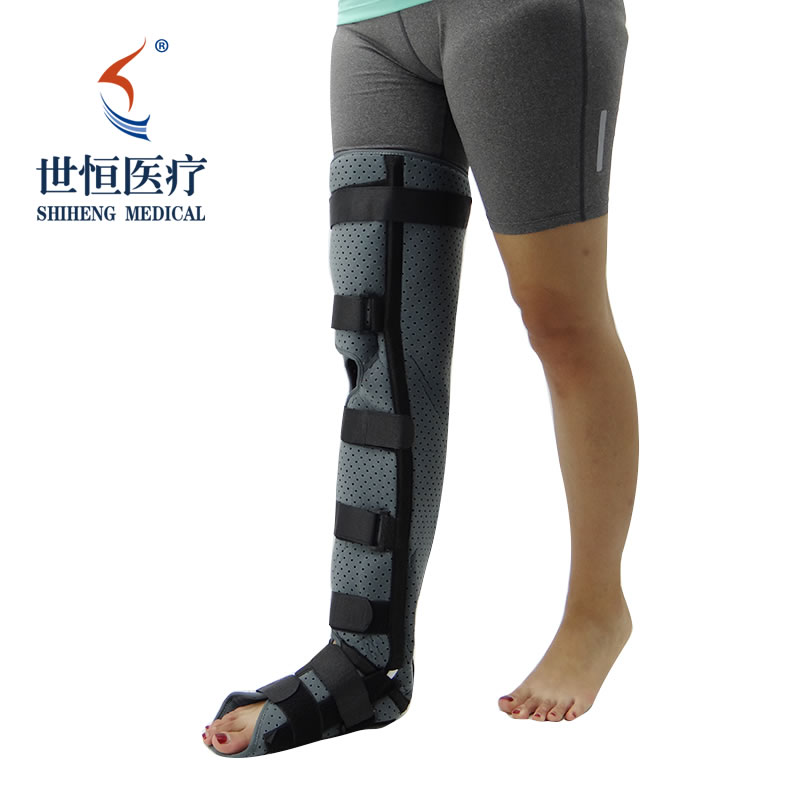 Cintura di sostegno del piede della caviglia del ginocchio della gamba dell'ortesi in tessuto traspirante