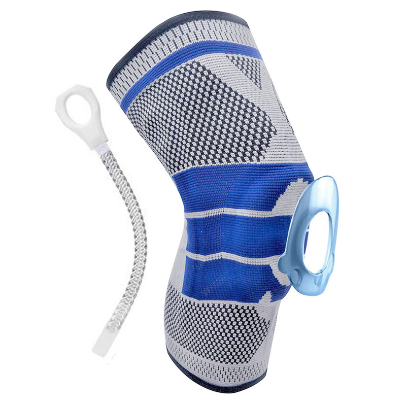 Sport knee pad with gel and spring knee brace