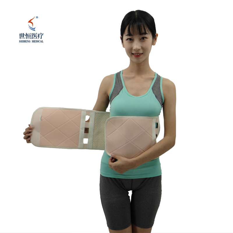 Breathable elastic abdominal support belt