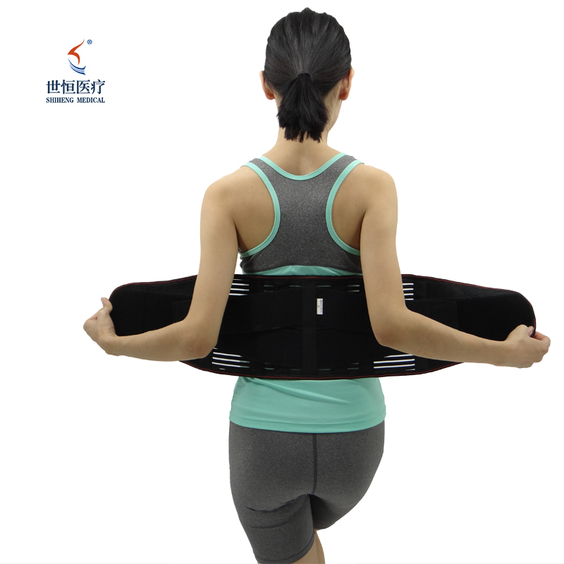 Elastic and breathable waist support brace