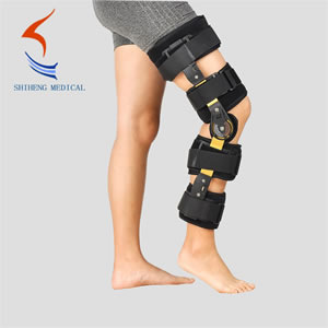 Adjustable orthopedic knee brace