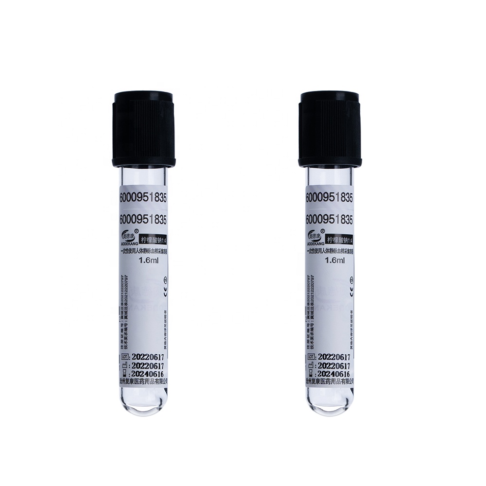 1-10ml Sodium Citrate 3.8% ESR Tube Vacuum Blood Collection Tube