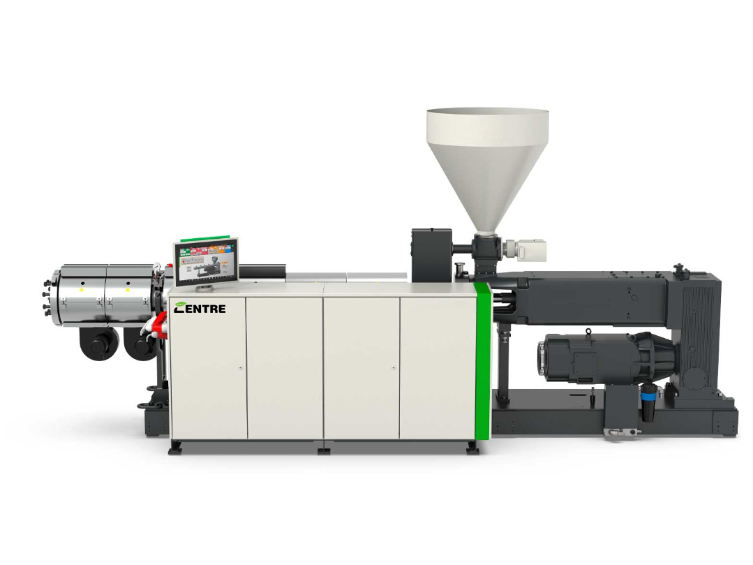 Centre Twin-screw extruder for PVC product production