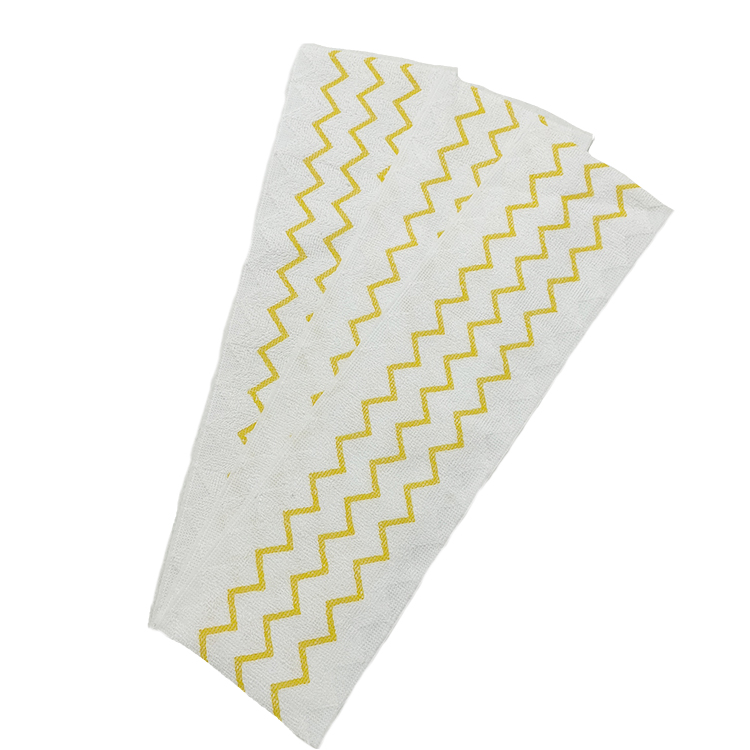Almofadas descartáveis ​​customizáveis ​​do espanador de microfibra de Esun com linhas amarelas