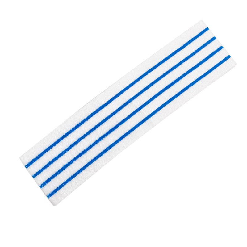 Super Decontamination Capability Household Disposable Microfiber Floor Cleaning Mop Pads With Blue Stripe