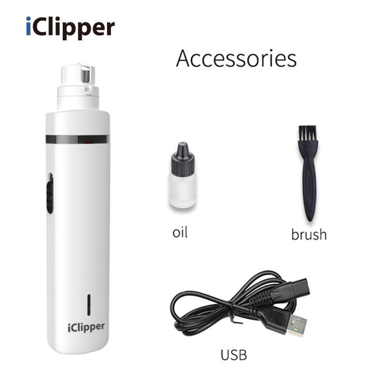 Iclipper-N4 5 en 1 Cortapelos inalámbrico para aseo de mascotas Cortadora de pelo eléctrica Trituradora de uñas para mascotas