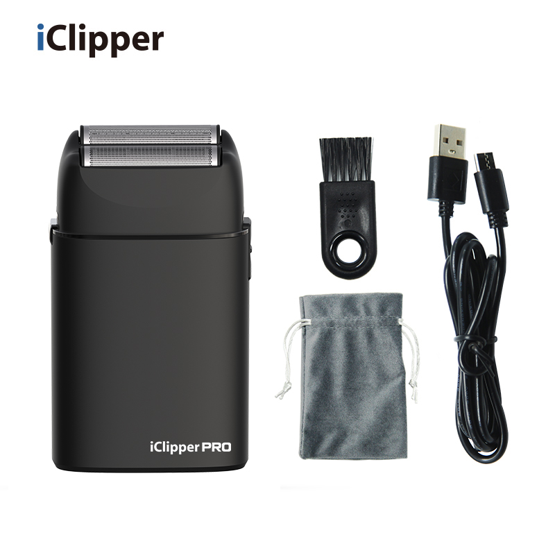 IClipper-TX7 Elektrisk Genopladelig Mænd Rejse elektrisk Metal Hair Shaver Beard Shaver Foil Shaver