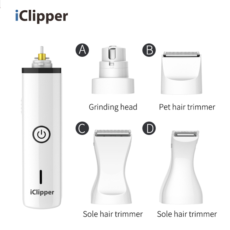 Iclipper-N5 5 په 1 کې بې تاره سپي د پاکولو کلیپرونه بریښنایی پالتو نیل ګرینډر
