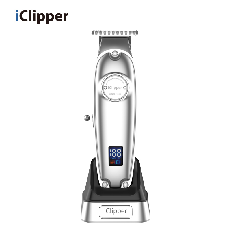 IClipper-I4ns ouro sem fio máquina de barbeiro profissional máquina de corte de cabelo sem fio salão de beleza elétrico aparador