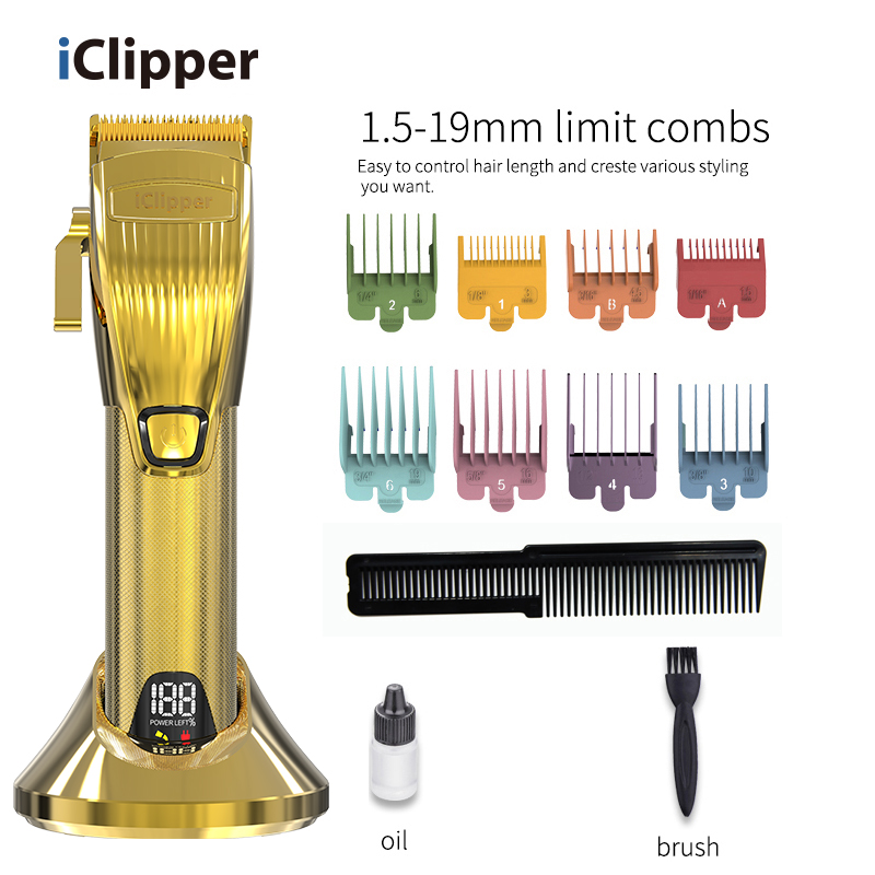 iClipper-K32s Професионални машинки за коса Тример за мажи Безжична машинка за стилисти и бербери Машина за шишање