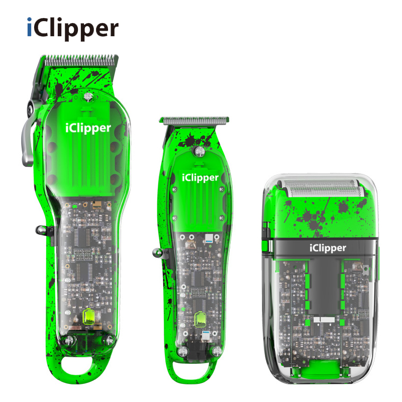 IClipper-Y10S د عمده پلور رنګ پلاستيکي ویښتو کلیپر مسلکي حجام د چارج وړ بریښنایی ویښتو تریمر