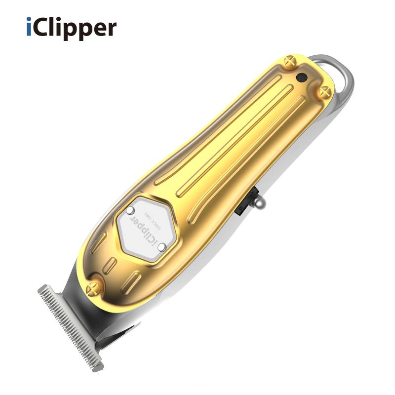iClipper-I9 Disinn Ġdid Barber Salon Magni tat-tqattigħ tax-xagħar balding Clipper Kollha Metall Electric Hair Trimmer