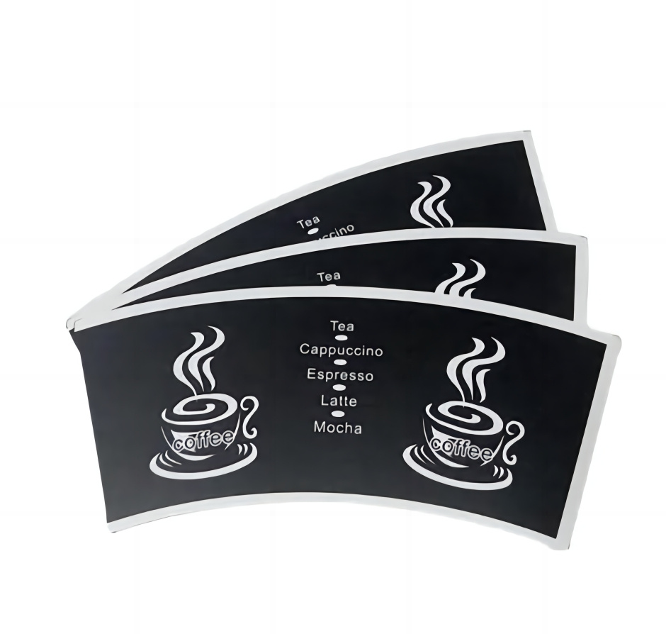 Customized design PE coated paper raw material coffee paper cup fan